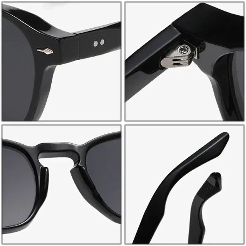 Vintage Eckige Sonnenbrille – Transparente Rahmen & Trend-Farben