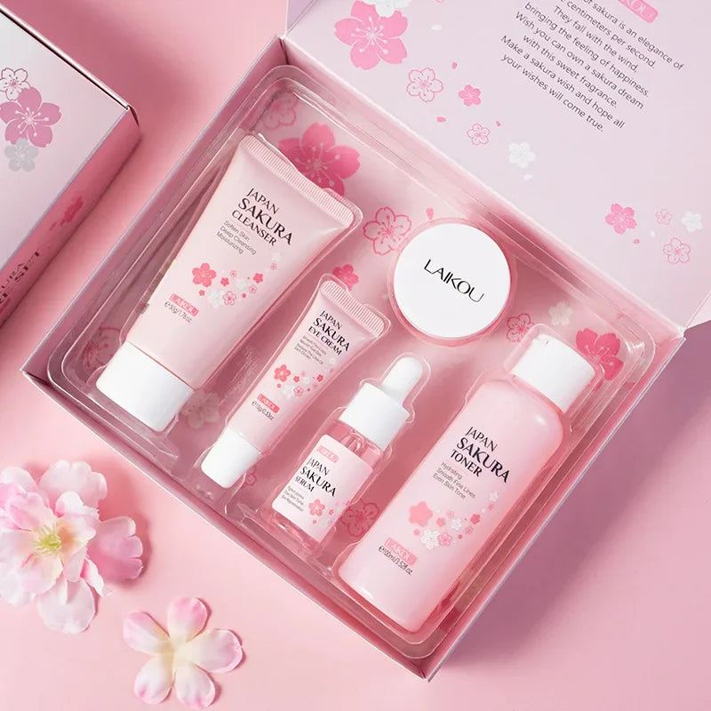 LAIKOU Sakura Beauty Set: Strahlende Haut (5-teilig)