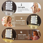 Profi LED-Hollywood Spiegel: Perfektes Make-up Licht