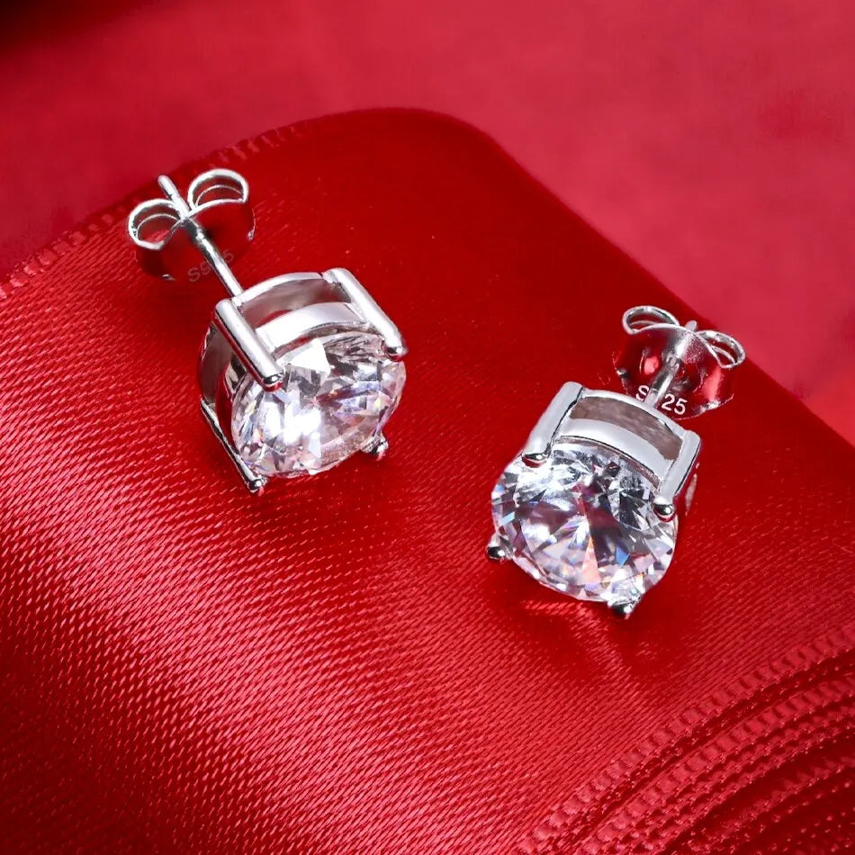 Luxus 2 Karat Moissanit Ohrringe – Funkelnder Hochzeitsschmuck