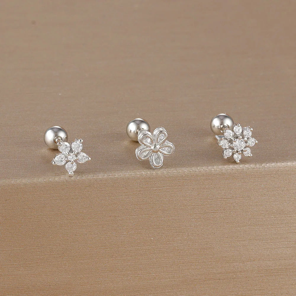 Kronen-Ohrringe Set – 14K Vergoldet & Funkelnde Kristalle