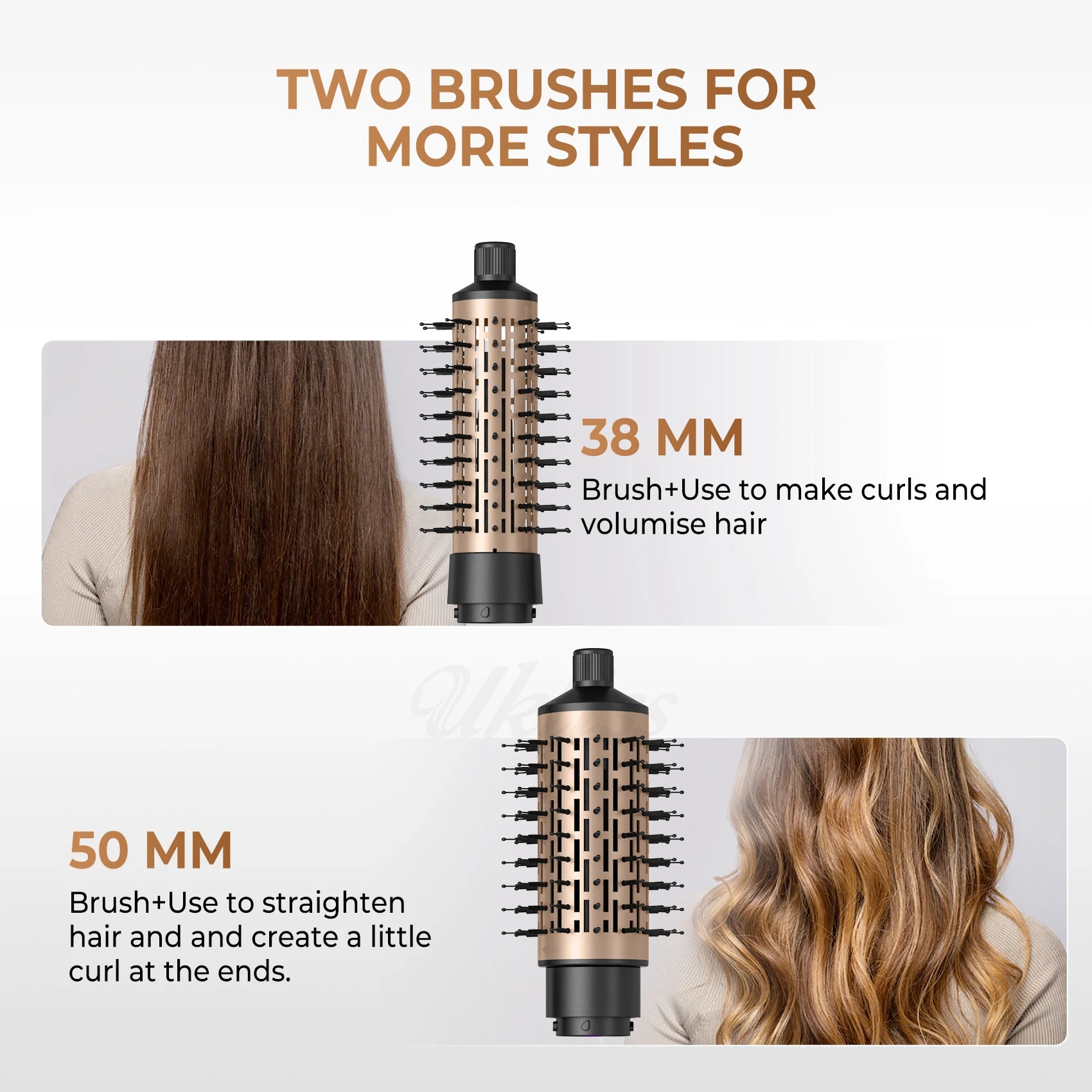 UKLISS 5-in-1 Warmluftbürste – 1000W Profi-Haarstyler für Volumen & Glanz
