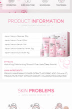 LAIKOU Sakura Beauty Set: Strahlende Haut (5-teilig)