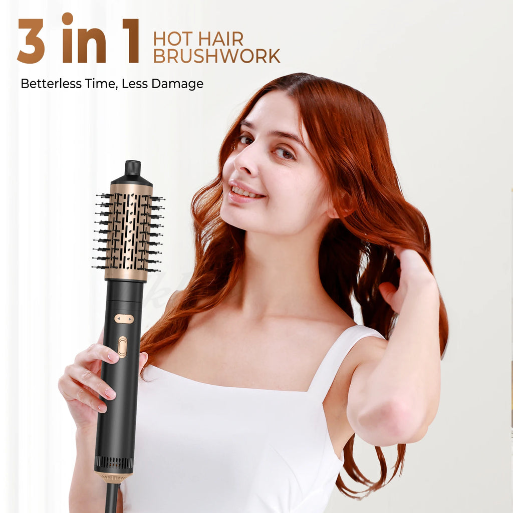 UKLISS 5-in-1 Warmluftbürste – 1000W Profi-Haarstyler für Volumen & Glanz