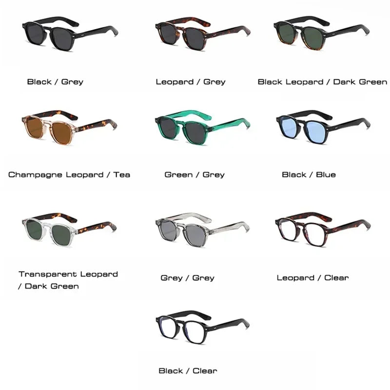 Vintage Eckige Sonnenbrille – Transparente Rahmen & Trend-Farben