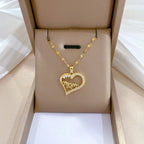 Goldene Herz-Kette aus Edelstahl