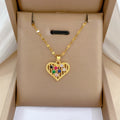 Goldene Herz-Kette aus Edelstahl