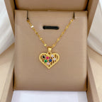 Goldene Herz-Kette aus Edelstahl
