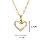 Goldene Herz-Kette aus Edelstahl