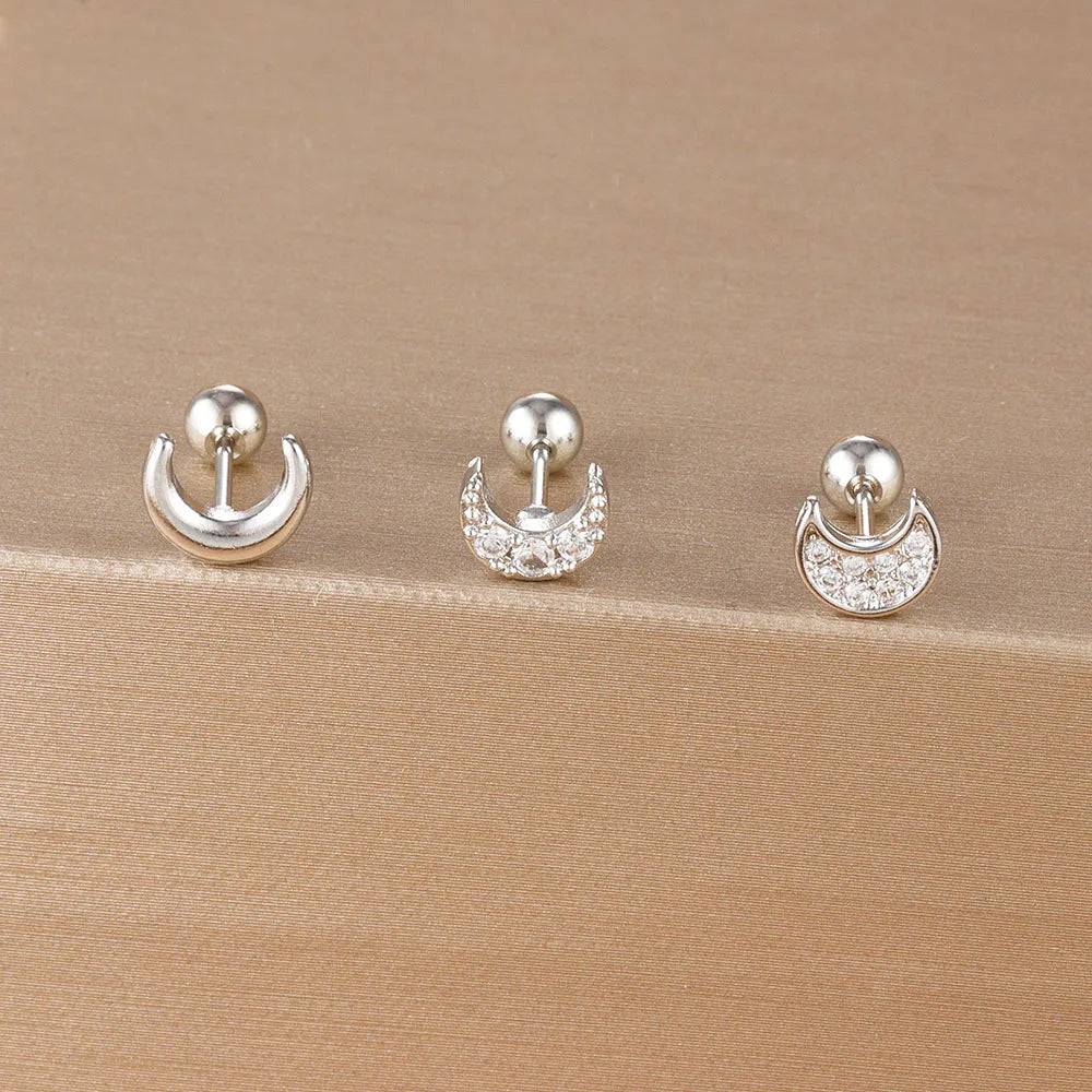 Kronen-Ohrringe Set – 14K Vergoldet & Funkelnde Kristalle