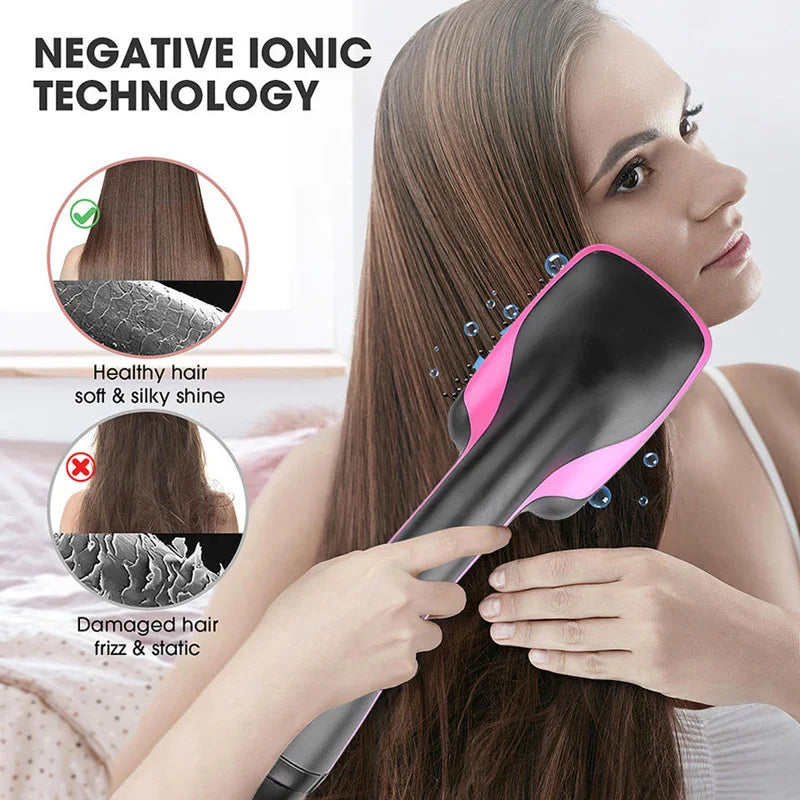 ROFAELEC 2-in-1 Warmluftbürste – Blow-Dry Funktion