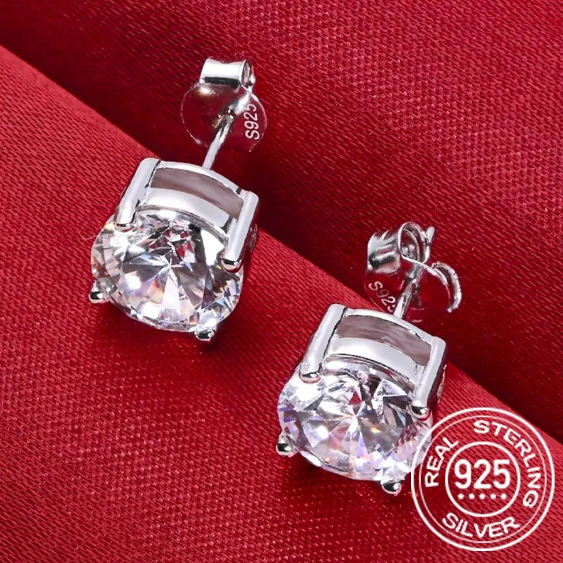 Luxus 2 Karat Moissanit Ohrringe – Funkelnder Hochzeitsschmuck