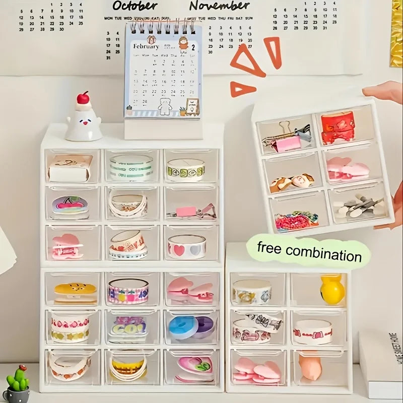 Multi-Grid Aufbewahrungsbox für Schmuck & Make-up
