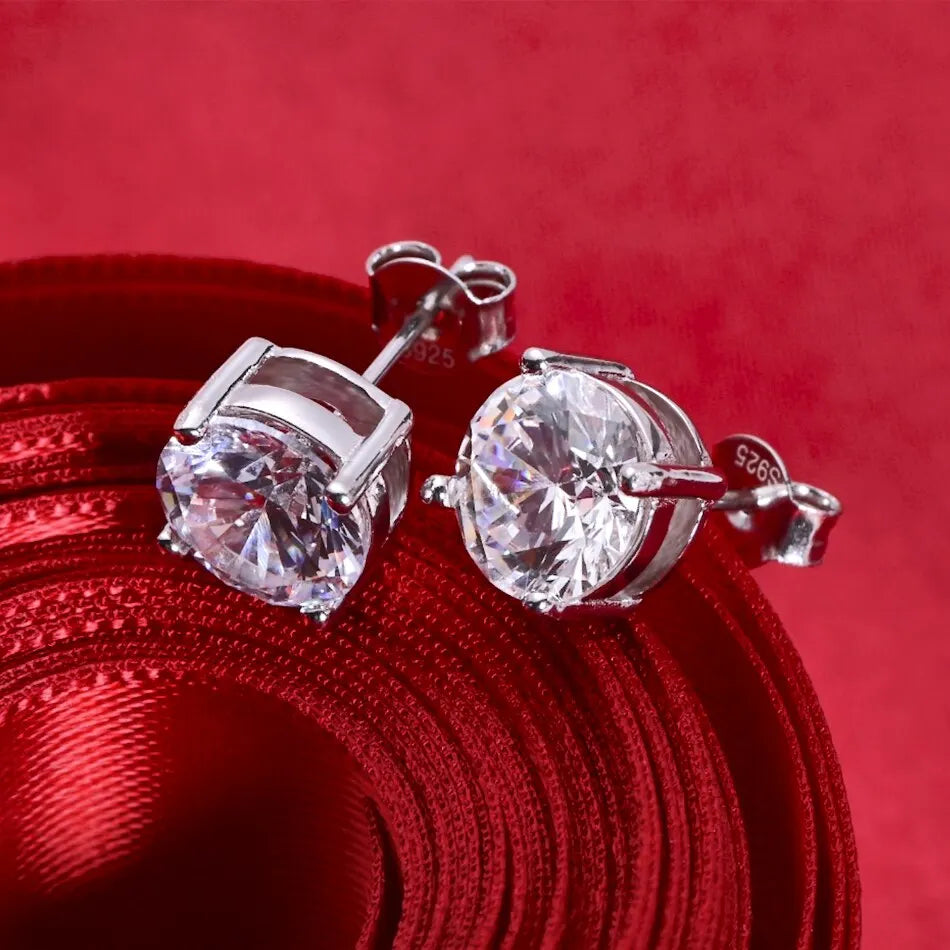 Luxus 2 Karat Moissanit Ohrringe – Funkelnder Hochzeitsschmuck