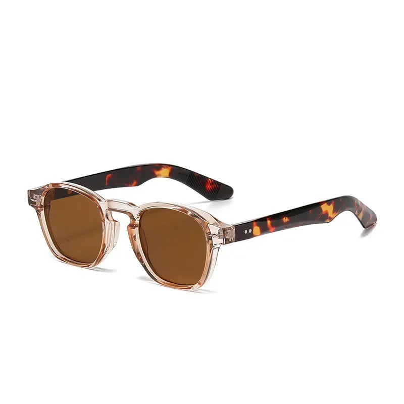 Vintage Eckige Sonnenbrille – Transparente Rahmen & Trend-Farben