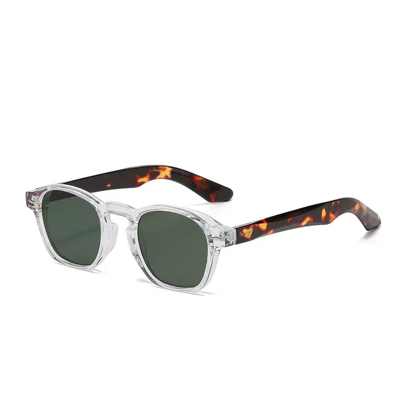 Vintage Eckige Sonnenbrille – Transparente Rahmen & Trend-Farben