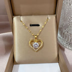 Goldene Herz-Kette aus Edelstahl