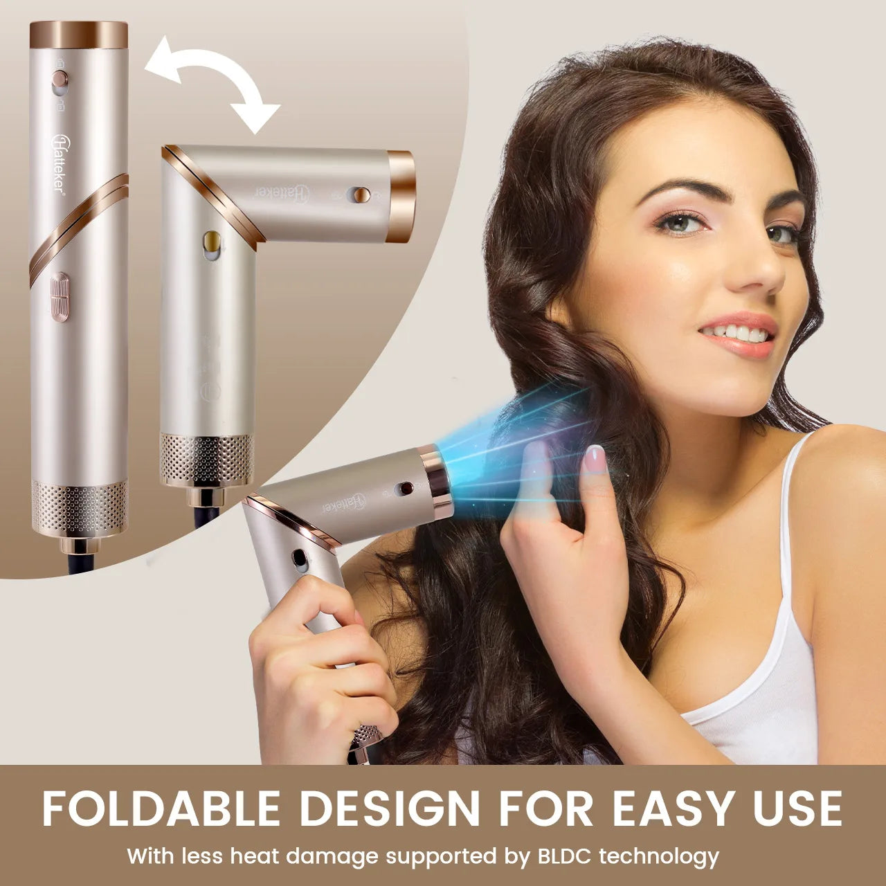 HATTEKER 5-in-1 Profi-Set – Anti-Frizz & Maximales Volumen