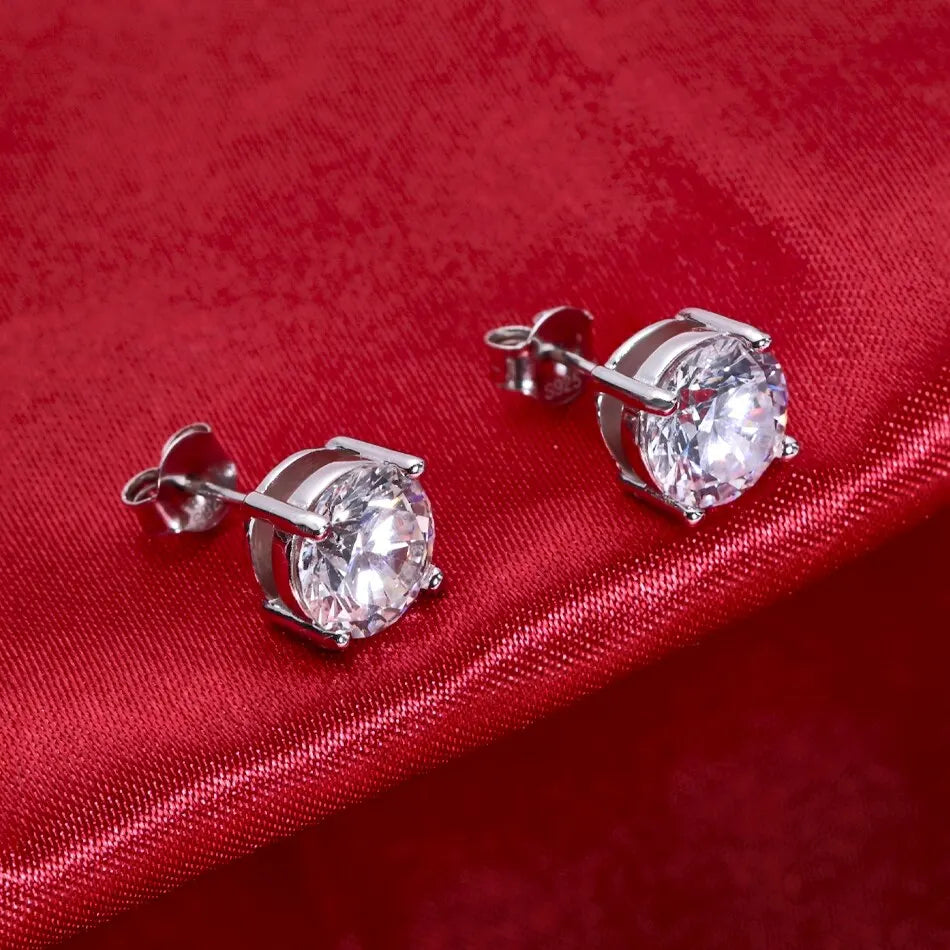 Luxus 2 Karat Moissanit Ohrringe – Funkelnder Hochzeitsschmuck